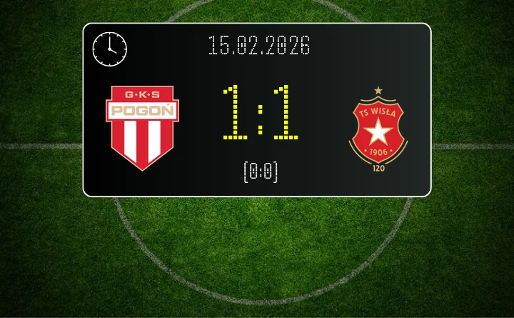 [PIŁKA NOŻNA] Pogoń Grodzisk Mazowiecki – Wisła Kraków 1:1 – remis, który nie zadowoli ani jednej ze stron w walce o punkty w Betclic 1. lidze