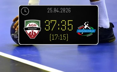 [PIŁKA RĘCZNA] Liga Centralna – 24. kolejka: AZS AGH Kraków – Siódemka Miedź Legnica 37:35. Krakowianie utrzymują mocną pozycję w tabeli