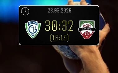 [PIŁKA RĘCZNA] Liga Centralna, 21. kolejka – ENEA WKS Grunwald Poznań – AZS AGH Kraków 30:32