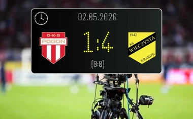 [PIŁKA NOŻNA] Pogoń Grodzisk Mazowiecki – Wieczysta Kraków 1:4 w Betclic 1. lidze – krakowianie przełamali opór po przerwie