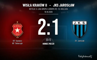 [PIŁKA NOŻNA] Wisła Kraków II – JKS Jarosław 2:1 – 12. kolejka Betclic 3. Liga Grupa 4 (Grupa IV)