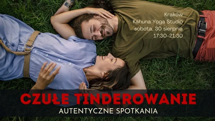 Obrazek przedstawia grafikę promocyjną wydarzenia Świadome spotkania i szybkie randki w Krakowie — 30 sierpnia