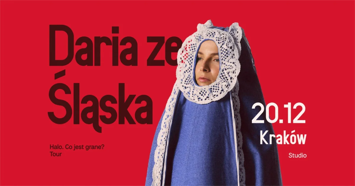 Grafika promocyjna wydarzenia Daria ze Śląska – koncert w Krakowie