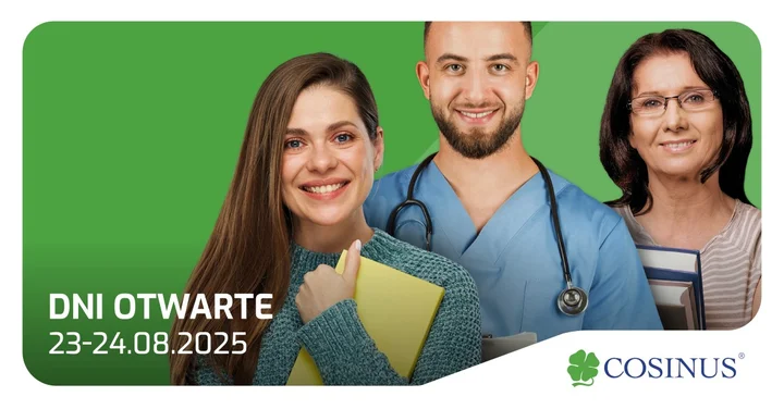 Obrazek przedstawia grafikę promocyjną wydarzenia Dni otwarte szkoły zawodowej w Krakowie — 23–24 sierpnia 2025