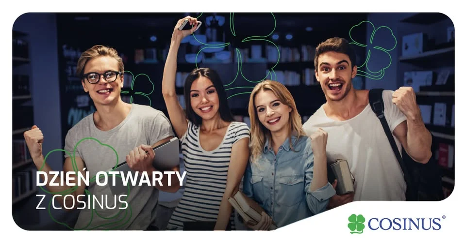 Grafika promocyjna wydarzenia Dzień Otwarty Cosinus Kraków – warsztaty