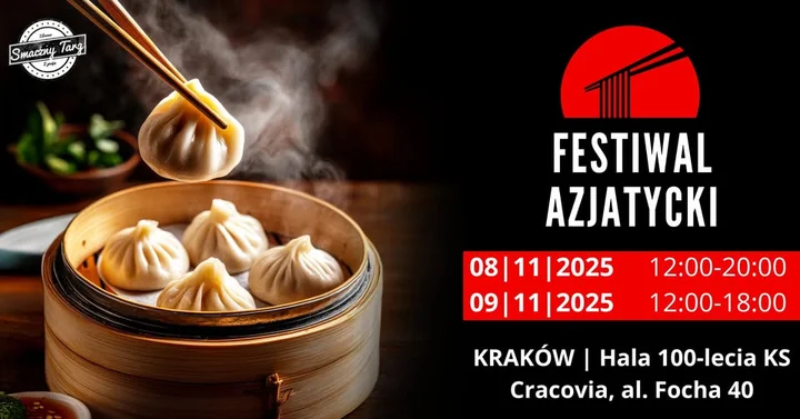 Obrazek przedstawia grafikę promocyjną wydarzenia Azjatyczne smaki na Street Food w Krakowie