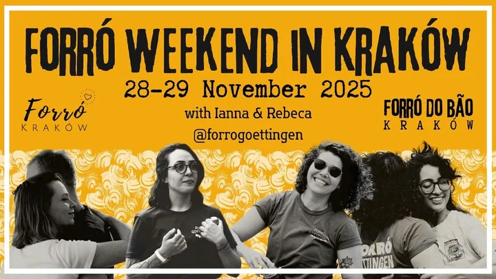 Grafika promocyjna wydarzenia Forró Weekend in Kraków — warsztaty i imprezy z brazylijskim rytmem