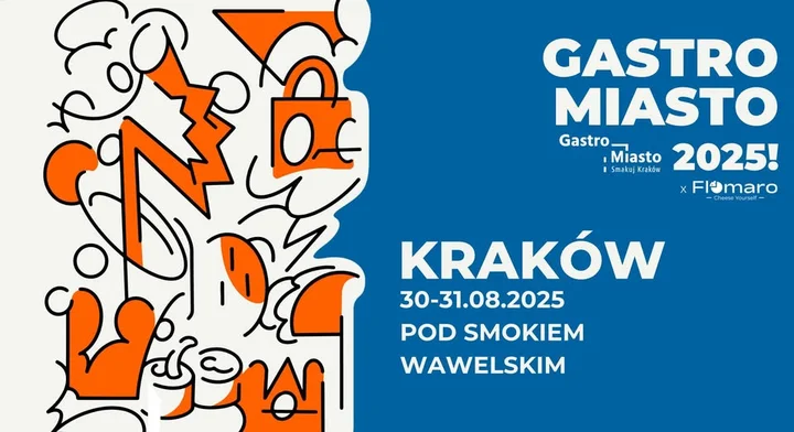 Obrazek przedstawia grafikę promocyjną wydarzenia Letni festiwal smaków nad Wisłą w Krakowie