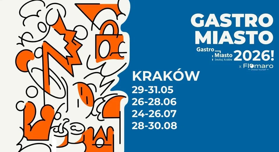 Grafika promocyjna wydarzenia GASTRO MIASTO 2026 Kraków wielki finał