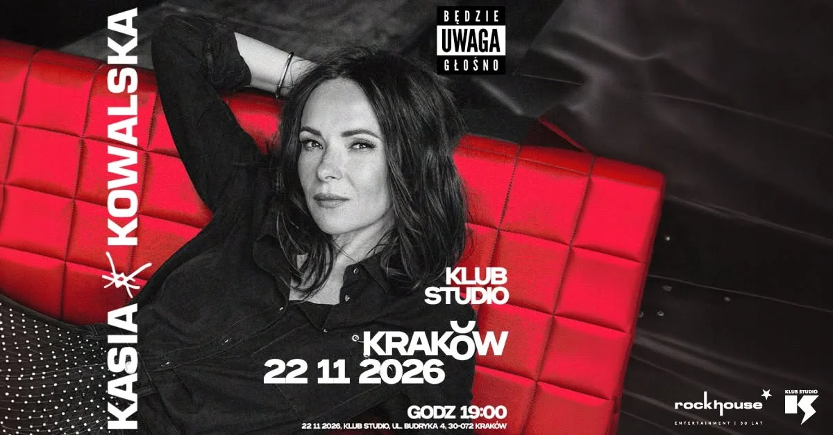 Grafika promocyjna wydarzenia Kasia Kowalska koncert w Krakowie