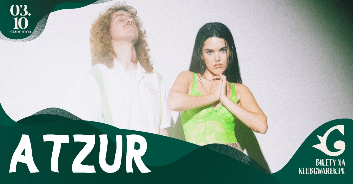 Grafika promocyjna wydarzenia Koncert alt-popowego duetu ATZUR w Krakowie