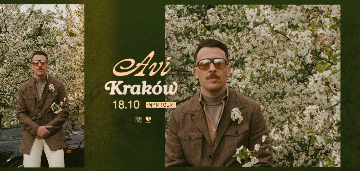Grafika promocyjna wydarzenia Koncert Aviego promujący album "WPR" w Krakowie
