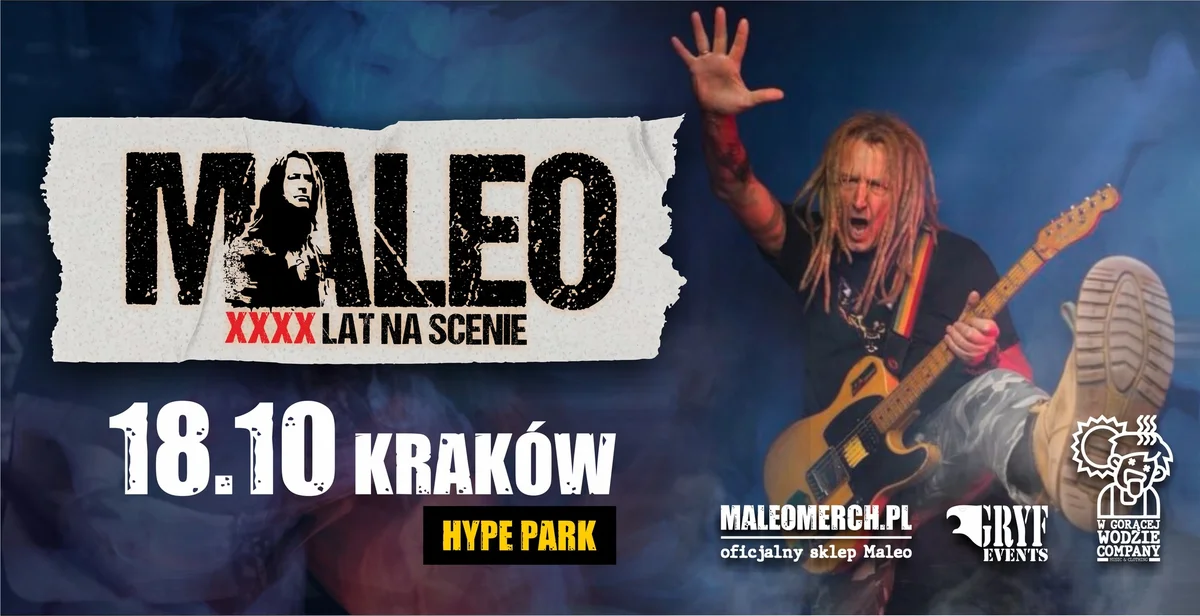 Grafika promocyjna wydarzenia Koncert jubileuszowy Darka Maleo Malejonka w Krakowie