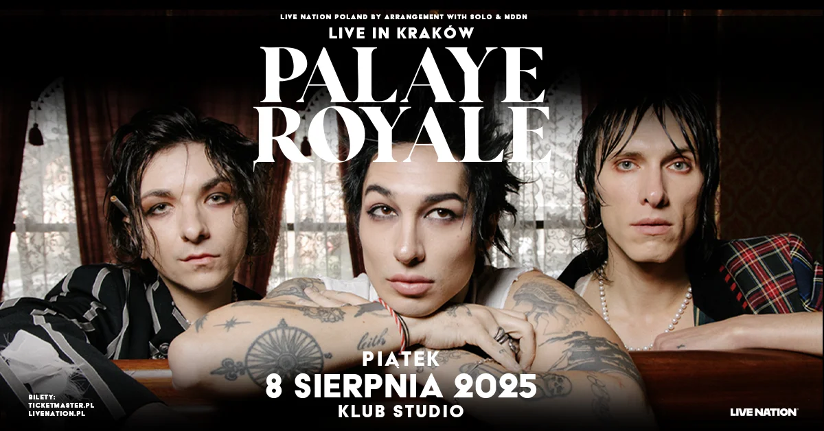 Grafika promocyjna wydarzenia Koncert Palaye Royale w Klubie Studio w Krakowie