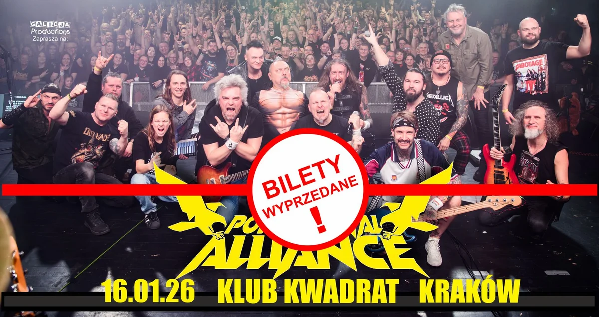 Grafika promocyjna wydarzenia Koncert Polish Metal Alliance z okazji 40-lecia Wolf Spider w Krakowie