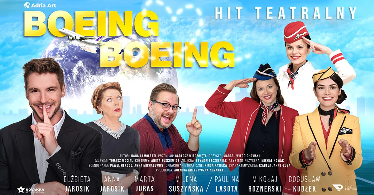 Grafika promocyjna wydarzenia Kraków: Boeing Boeing – odlotowa komedia