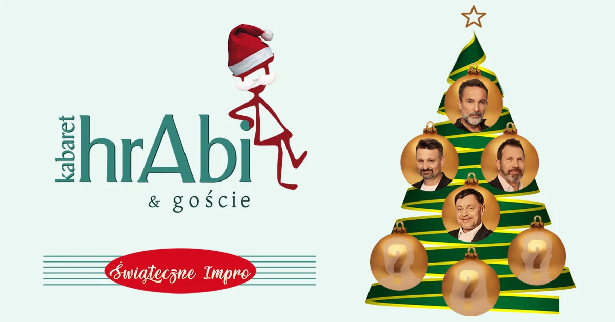 Grafika promocyjna wydarzenia Kabaret hrAbi & Goście – Świąteczne Impro w Krakowie