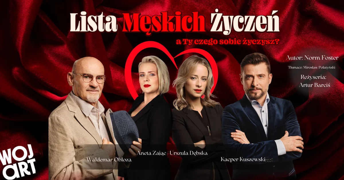 Grafika promocyjna wydarzenia Lista męskich życzeń w Krakowie