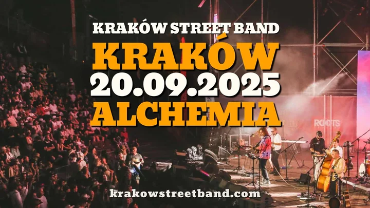 Obrazek przedstawia grafikę promocyjną wydarzenia Kraków Street Band zagra koncert klubowy w Alchemii