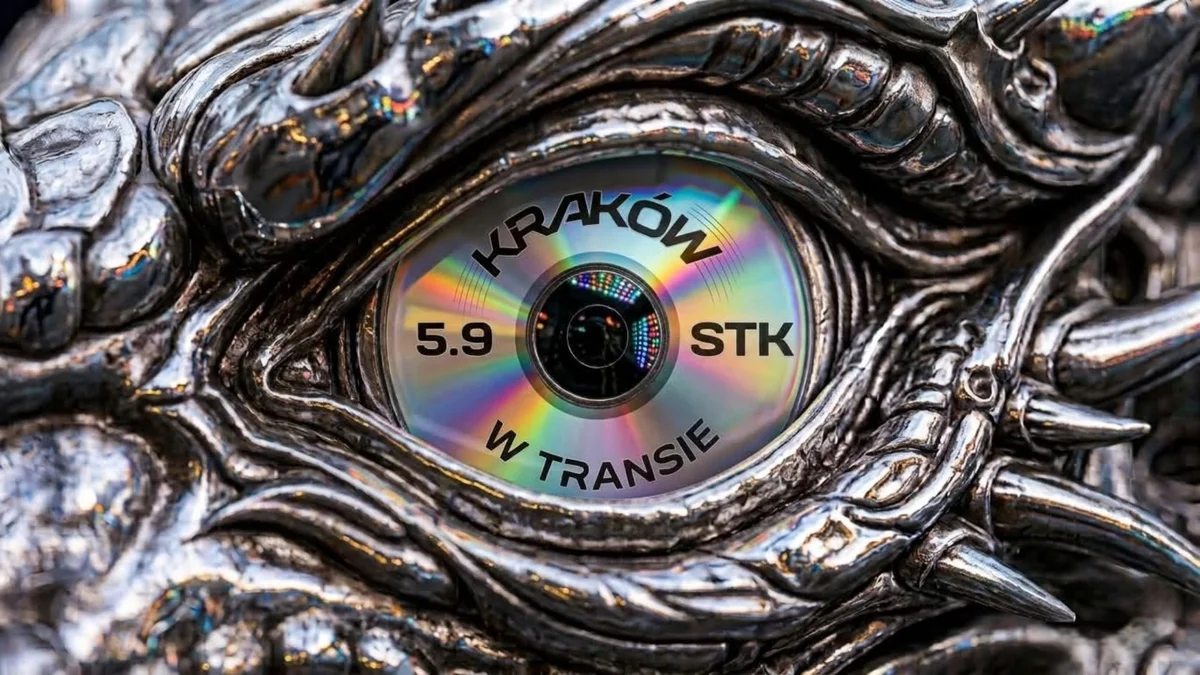 Grafika promocyjna wydarzenia KRAKÓW W TRANSIE – warehouse rave