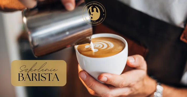 Obrazek przedstawia grafikę promocyjną wydarzenia Weekendowy kurs barista w Krakowie — 16 godzin praktyki i certyfikat