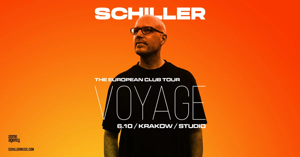 Grafika promocyjna wydarzenia SCHILLER: VOYAGE – koncert klubowy Kraków