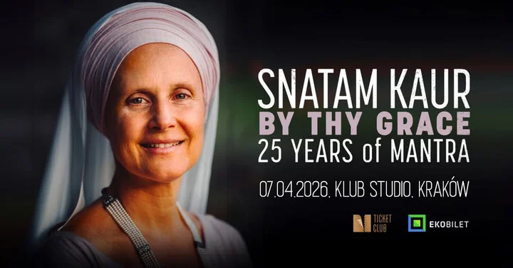 Grafika promocyjna wydarzenia Snatam Kaur — By Thy Grace — koncert w Krakowie, 7 kwietnia 2026