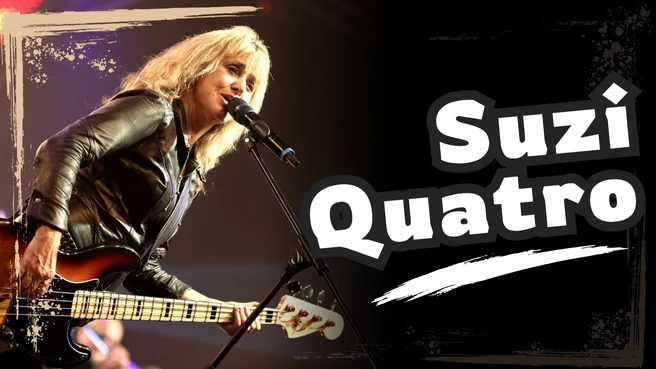 Grafika promocyjna wydarzenia Suzi Quatro w ICE Kraków — 27 kwietnia 2026