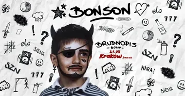 Grafika promocyjna wydarzenia BONSON — Brudnopis Tour w Krakowie