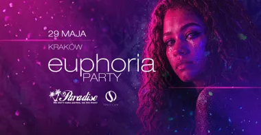 Grafika promocyjna wydarzenia Euphoria Party w Krakowie – fioletowa impreza w Space już 29 maja