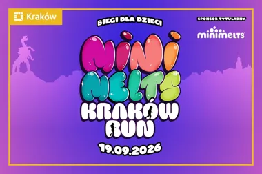 Grafika promocyjna wydarzenia Mini Melts Kraków Run 2026