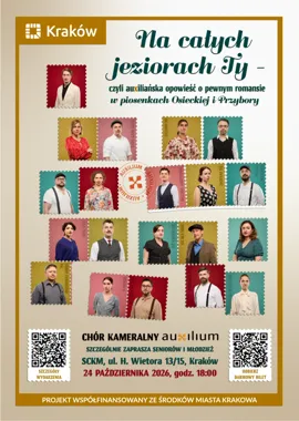 Grafika promocyjna wydarzenia „Na całych jeziorach – Ty” – muzyczna opowieść o niezwykłym romansie