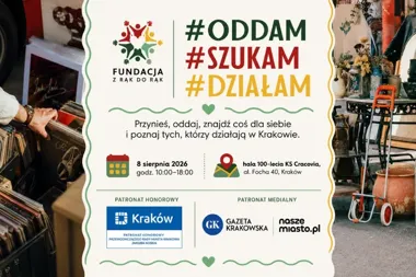 Grafika promocyjna wydarzenia #ODDAM #SZUKAM #DZIAŁAM