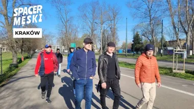 Grafika promocyjna wydarzenia Spacer Męski KRAKÓW — poranny spacer i rozmowy dla mężczyzn