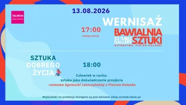Grafika promocyjna wydarzenia Wernisaż Bawialnia Sztuki – 52 Tubes Gallery