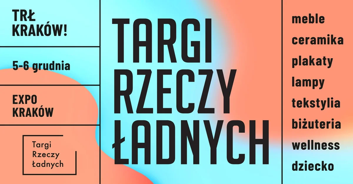 Grafika promocyjna wydarzenia TRŁ Kraków – targi designu