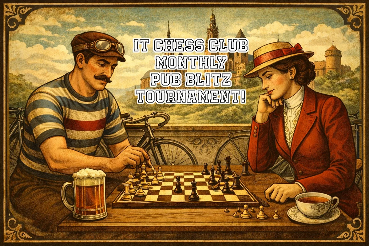 Grafika promocyjna wydarzenia VI Pub Blitz Tournament @ IT Chess Club Kraków – szachy blitz