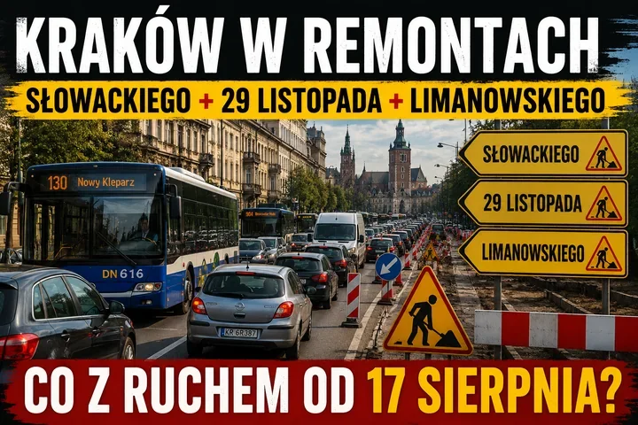 Aleje Trzech Wieszczów z kolejnym remontem. Dwa zwężenia na jednej trasie
