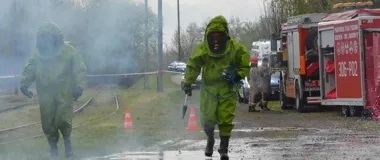 Wyciek z cysterny na torze w Krakowie - służby ćwiczyły scenariusz alarmowy