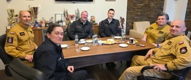 Strażacy z Frankfurtu w Krakowie - zobaczyli drony, zapory i szkolenia