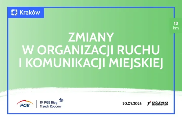 Bieg Trzech Kopców zmieni ruch w Krakowie. Ulice będą zamykane etapami