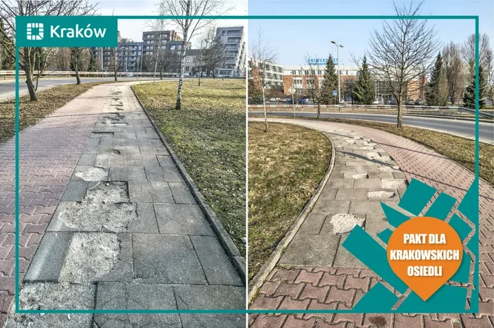 Wiosenne przyspieszenie remontów chodników i dróg w ramach Paktu dla krakowskich osiedli
