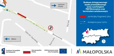 Budowa P&R Bronowice znów zmieni ruch. Zamknięta będzie jezdnia