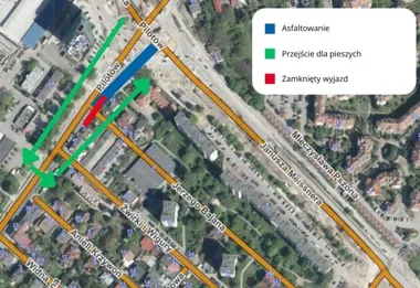 Asfalt na Pilotów zamknie przejście i wyjazd z Bajana
