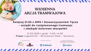 Wiosenny tramwaj MPK zamienił krakowskie tory w kolorową lekcję solidarności