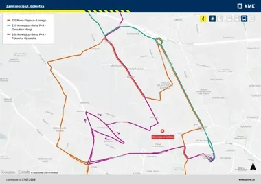 Przejazd na Łokietka zostanie zamknięty. Autobusy pojadą inaczej