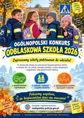 Dwa policyjne programy w krakowskich szkołach. Jeden dotyczy odblasków