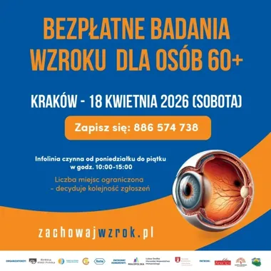 W Krakowie seniorzy sprawdzą wzrok bez opłat zanim choroba da o sobie znać
