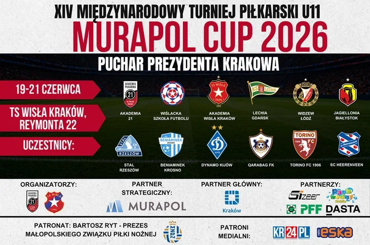 Młodzi piłkarze wracają pod Wawel. Na Reymonta zagrają zespoły z Europy