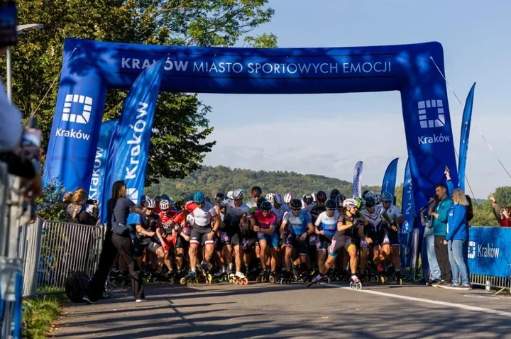 Paweł Ciężki i Aleksandra Glamkowska wygrali maraton na rolkach w Krakowie